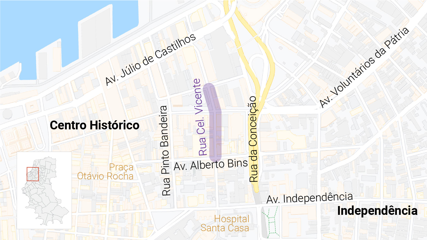 mapa de porto alegre